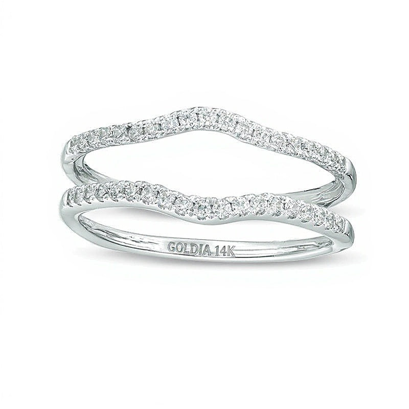 0.25 CT. TW Diamond Contour Solitaire Enhancer in 14K White Gold