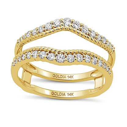 0.38 CT. TW Diamond Contour Solitaire Enhancer in 14K Gold