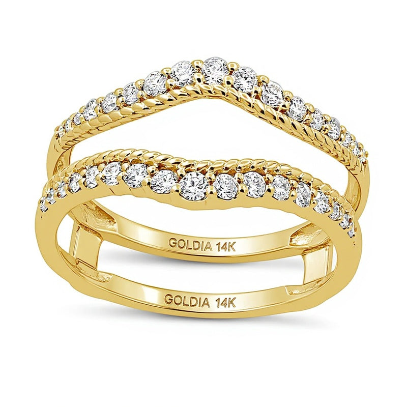 0.38 CT. TW Diamond Contour Solitaire Enhancer in 14K Gold