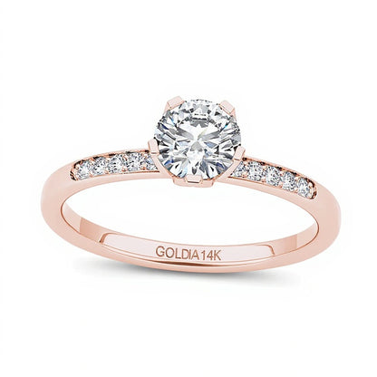 0.5 CT. TW Diamond Engagement Ring in 14K Rose Gold