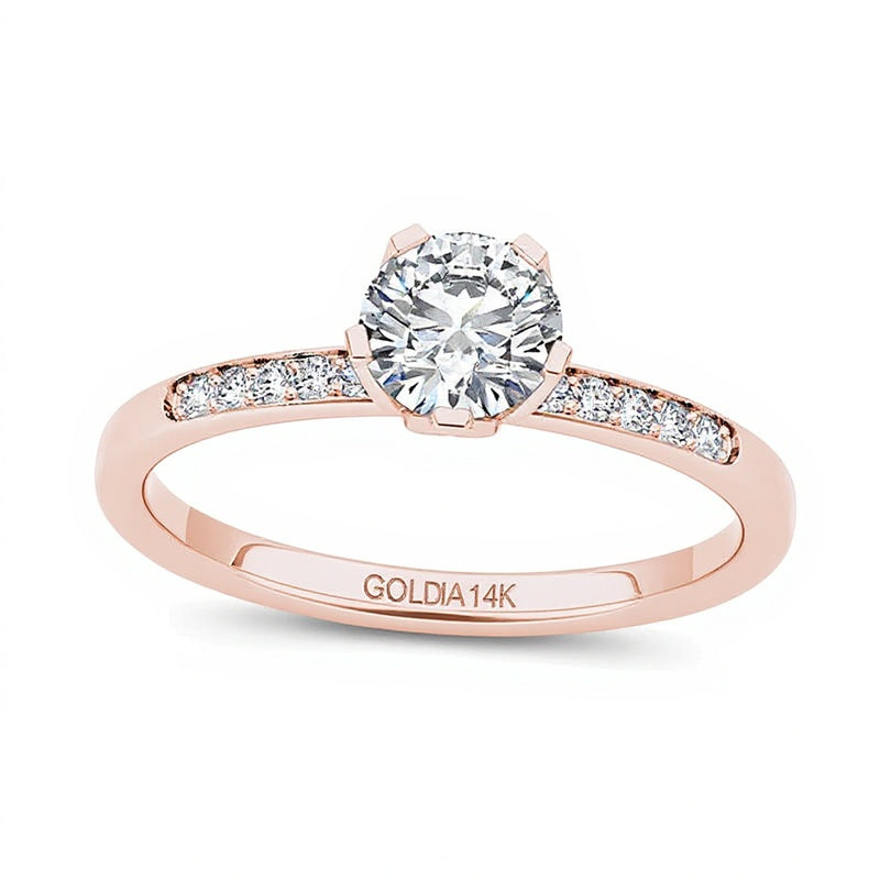 0.5 CT. TW Diamond Engagement Ring in 14K Rose Gold