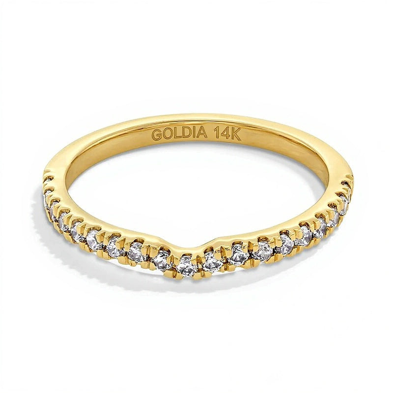 0.25 CT. TW Lab-Grown Diamond Contour Band in 14K Gold (F/SI2)