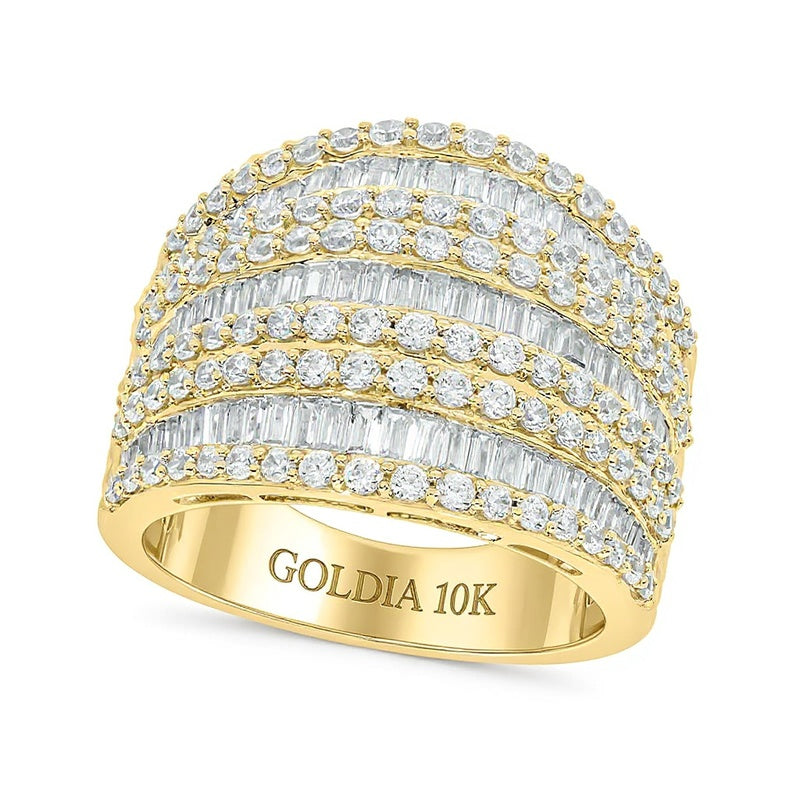 1.88 CT. TW Baguette Diamond Colosseum Multi-Row Band in 10K Gold