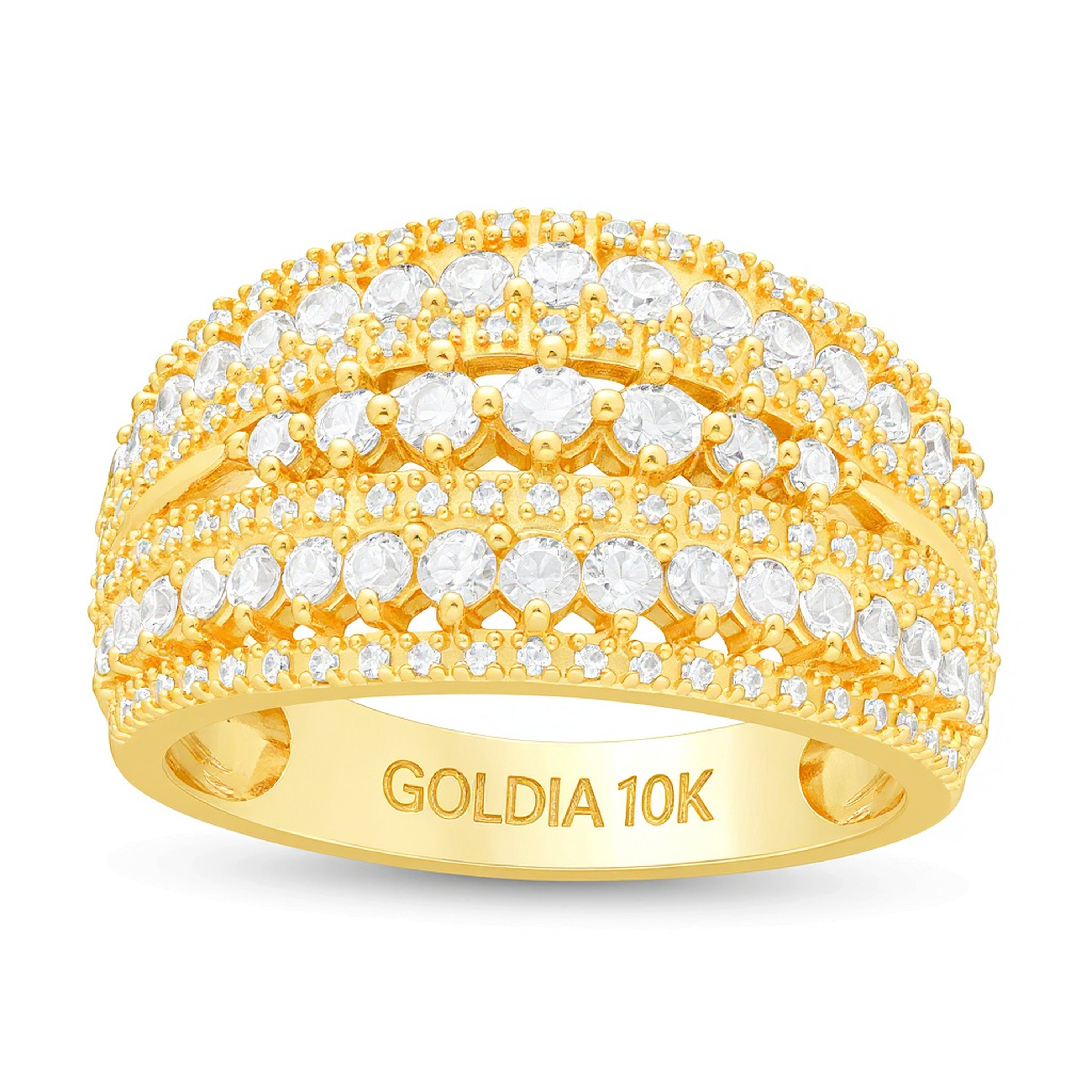 1.25 CT. TW Diamond Multi-Row Ring in 10K Gold