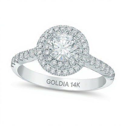 1.0 CT. TW Diamond Double Frame Engagement Ring in 14K White Gold
