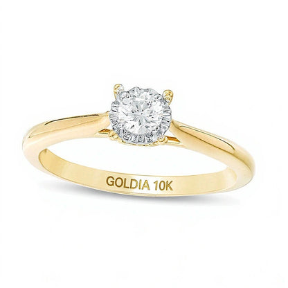 0.38 CT. Diamond Solitaire Engagement Ring in 10K Gold