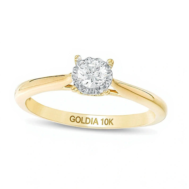 0.38 CT. Diamond Solitaire Engagement Ring in 10K Gold