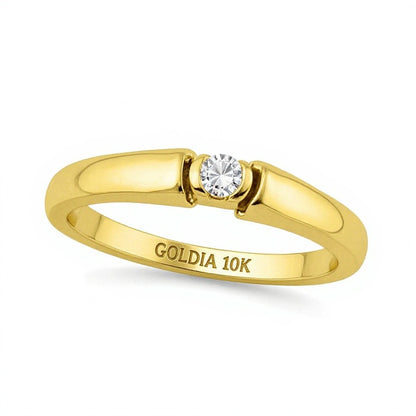 0.05 CT. Diamond Solitaire Tension-Style Promise Ring in 10K Gold