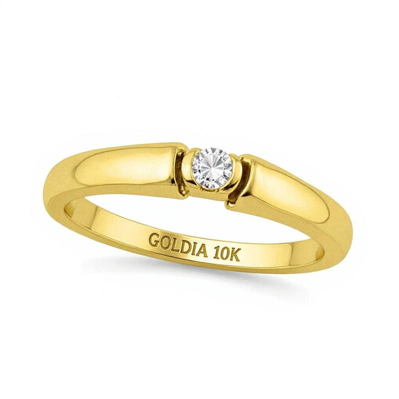 0.05 CT. Diamond Solitaire Tension-Style Promise Ring in 10K Gold