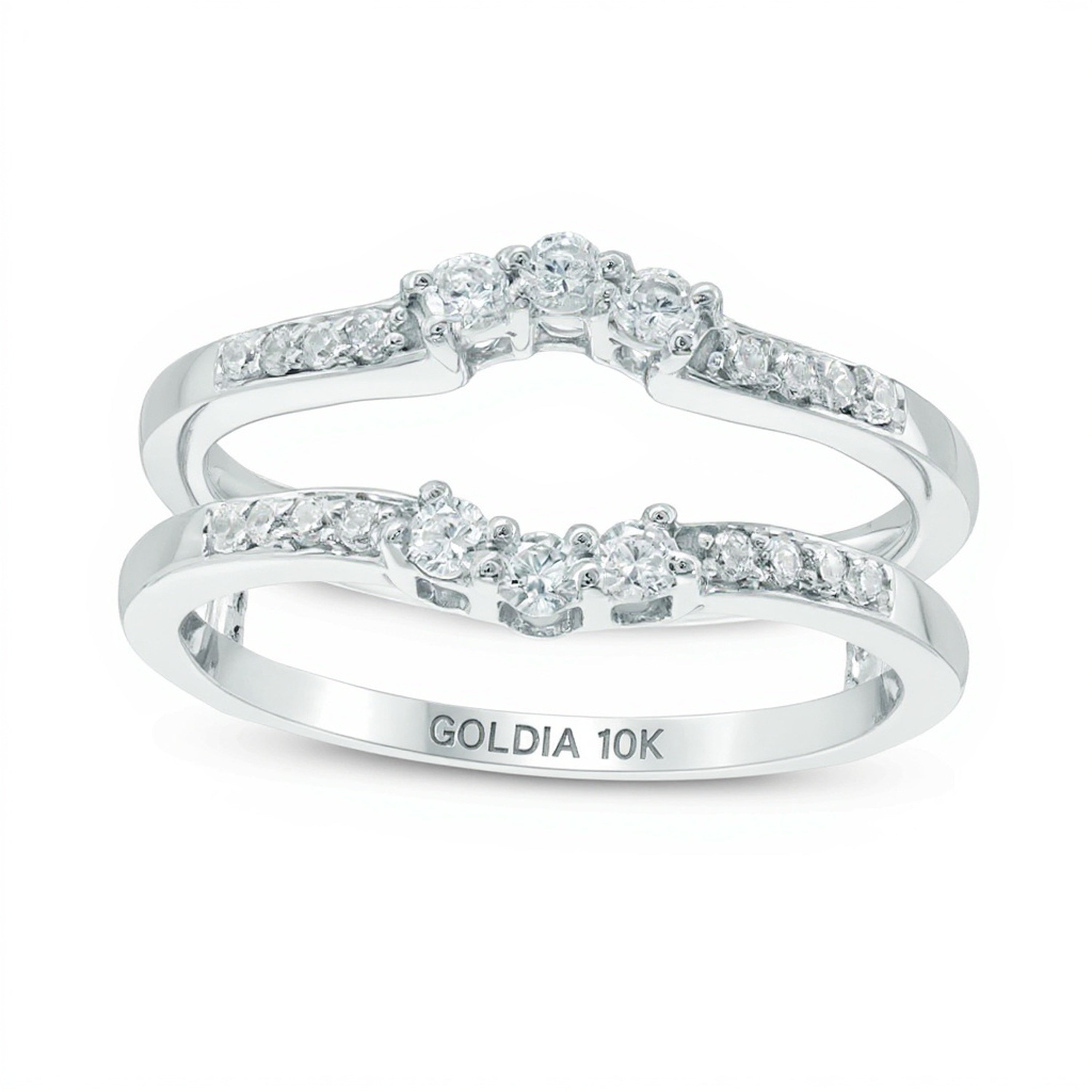0.33 CT. TW Diamond Frame Solitaire Enhancer in 10K White Gold