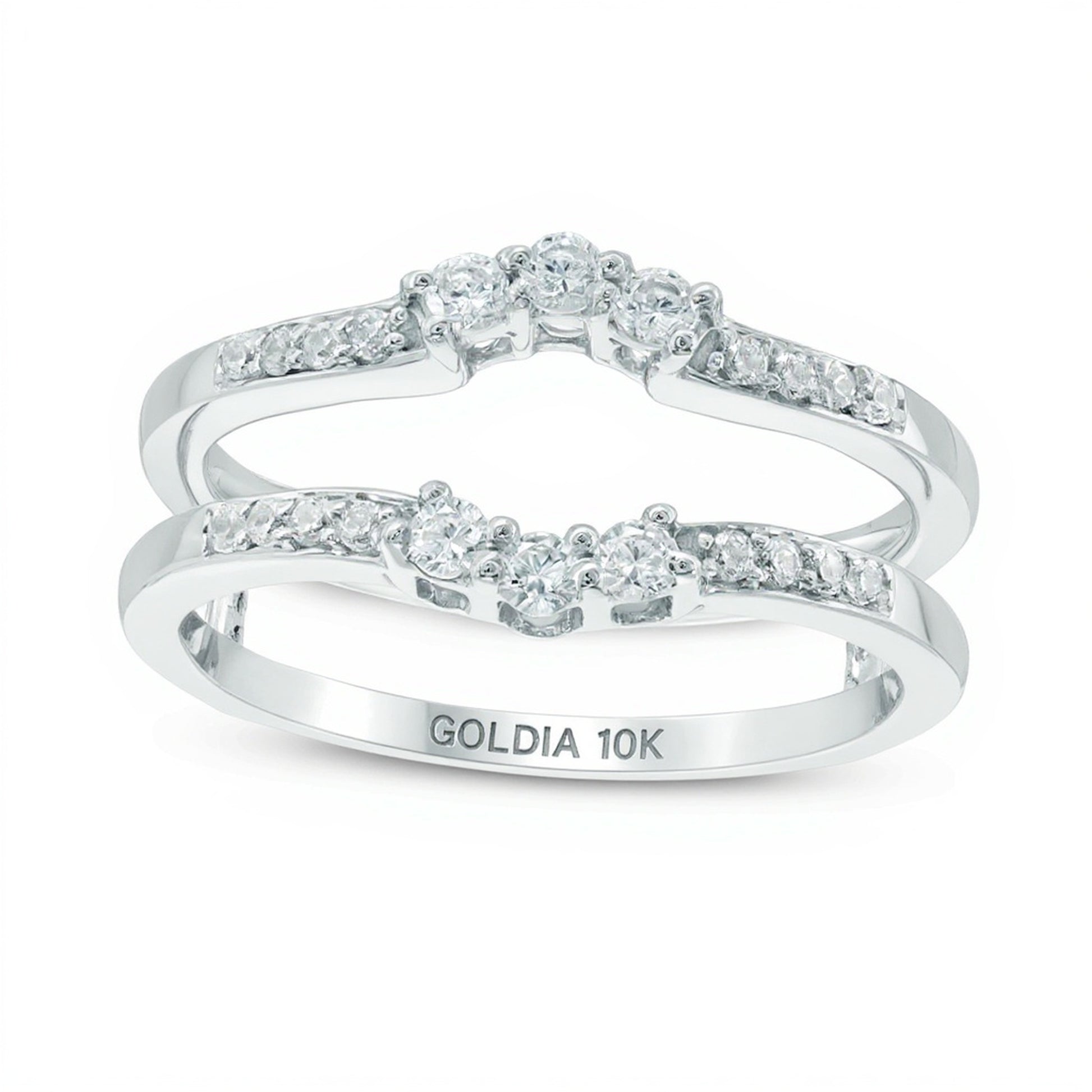 0.33 CT. TW Diamond Frame Solitaire Enhancer in 10K White Gold