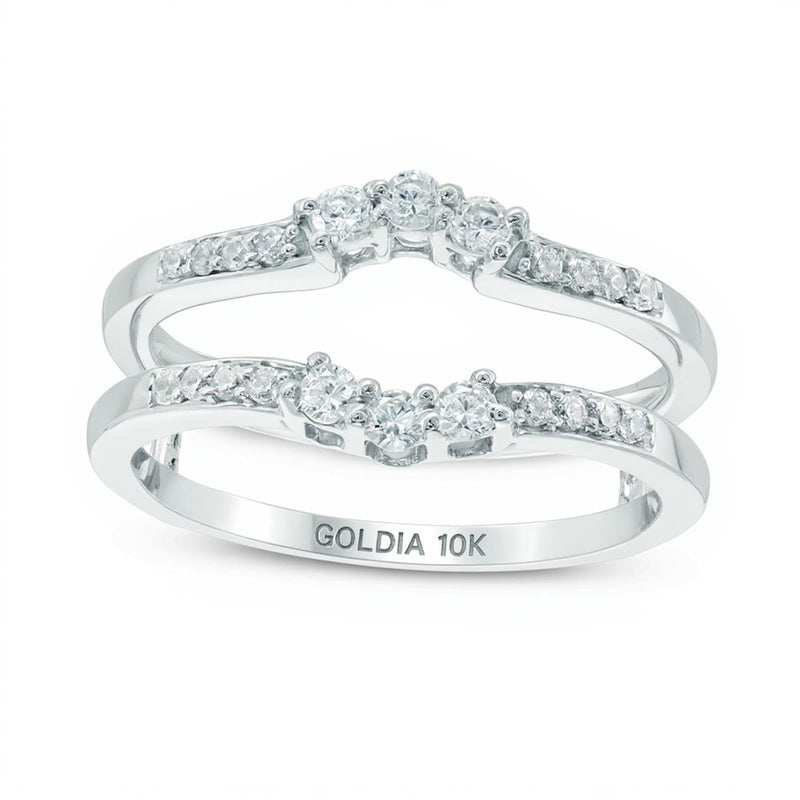0.33 CT. TW Diamond Frame Solitaire Enhancer in 10K White Gold