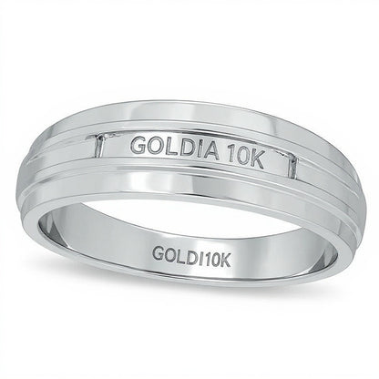0.17 CT. TW Baguette Diamond Wedding Band in 10K White Gold