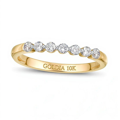 0.25 CT. TW Diamond Seven Stone Anniversary Band in 10K Gold