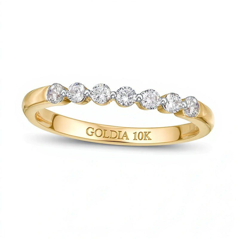 0.25 CT. TW Diamond Seven Stone Anniversary Band in 10K Gold
