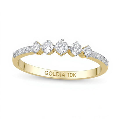 0.33 CT. TW Diamond Five Stone Anniversary Band in 10K Gold