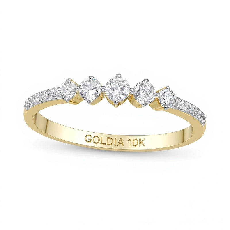 0.33 CT. TW Diamond Five Stone Anniversary Band in 10K Gold