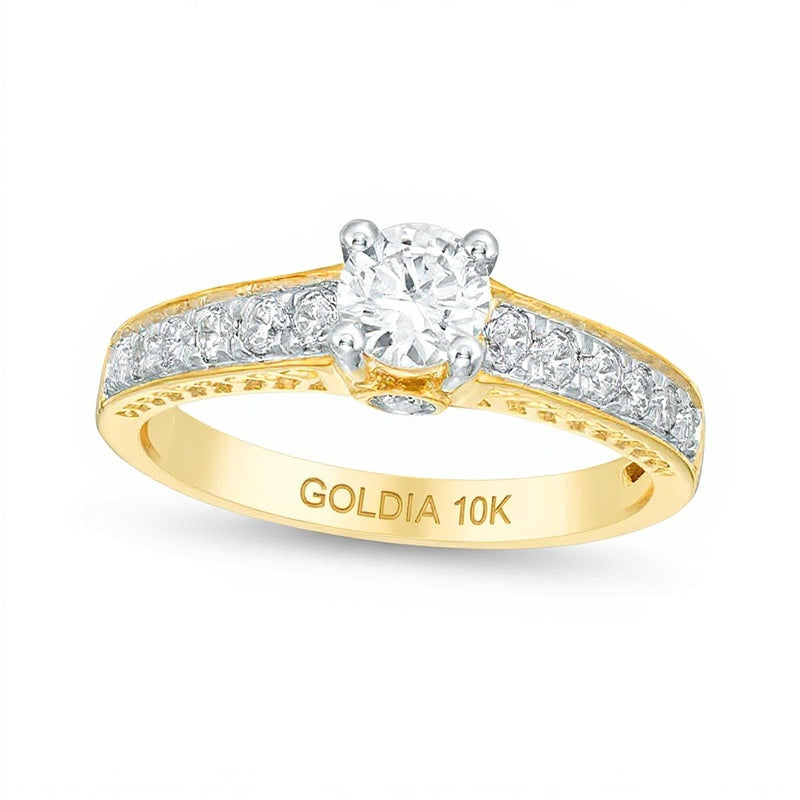 0.63 CT. TW Diamond Art Deco Engagement Ring in 10K Gold