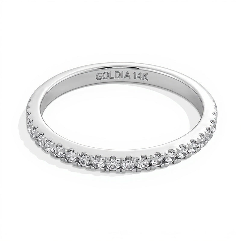0.17 CT. TW Lab-Grown Diamond Band in 14K White Gold (F/SI2)