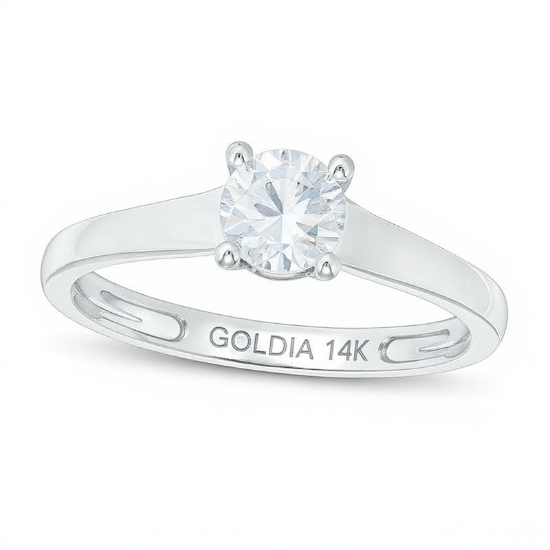Zales Private Collection 3/4 CTW. Colourless Diamond Engagement Ring in 14K Two-Tone Gold (F/I1)
