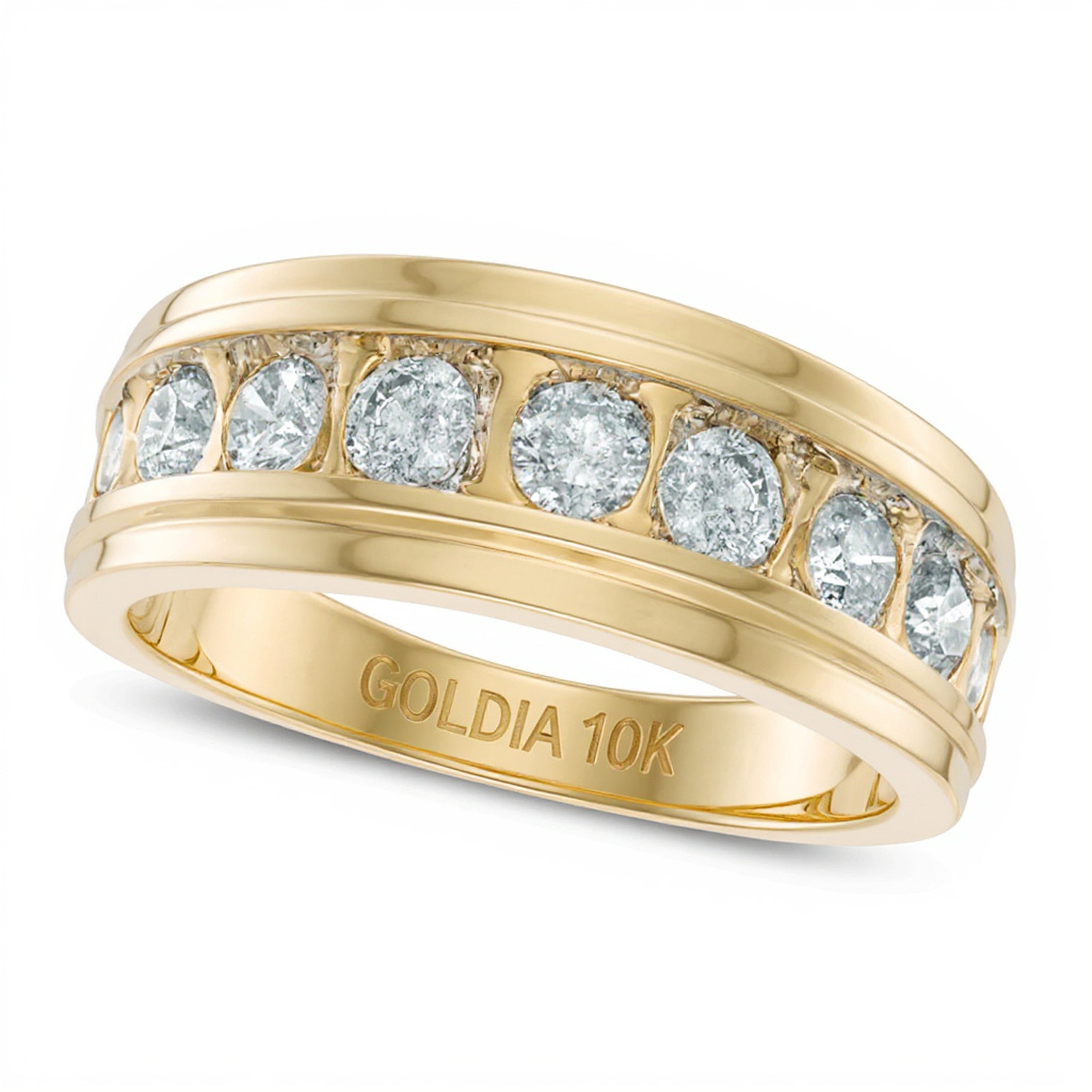 1.0 CT. TW Diamond Comfort Fit Band in 10K Gold
