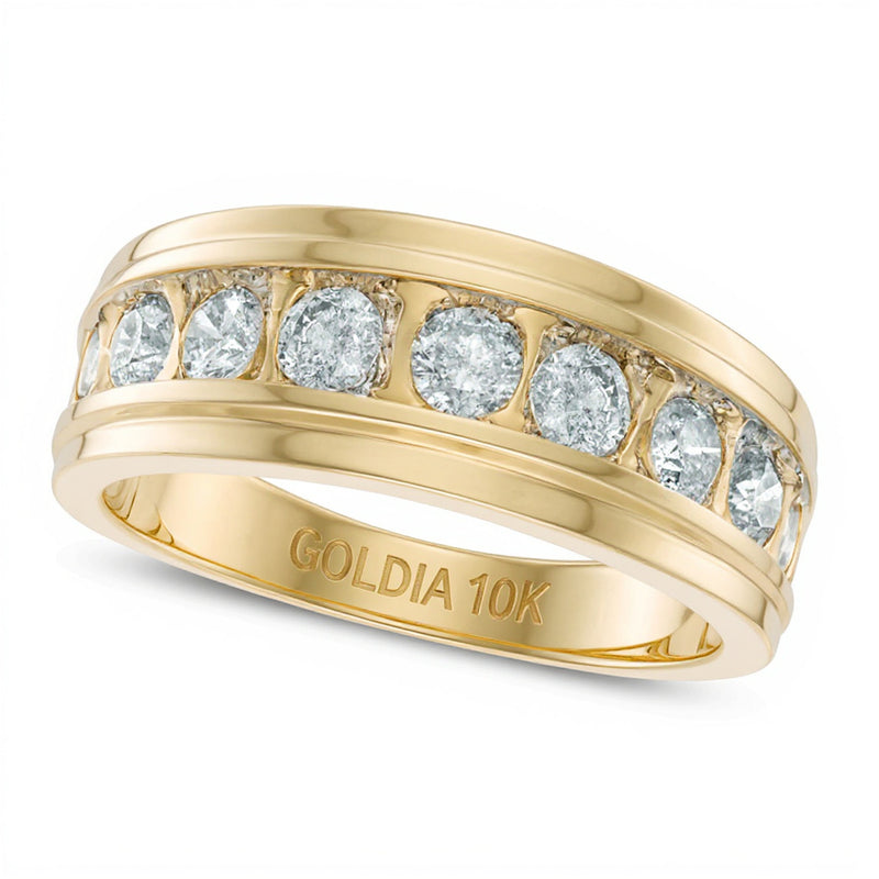 1.0 CT. TW Diamond Comfort Fit Band in 10K Gold