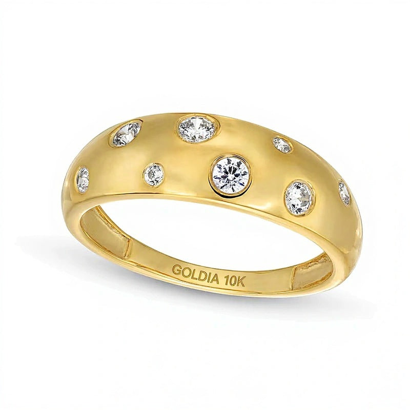 0.25 CT. TW Diamond Bubbles Band in 10K Gold