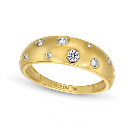0.25 CT. TW Diamond Bubbles Band in 10K Gold