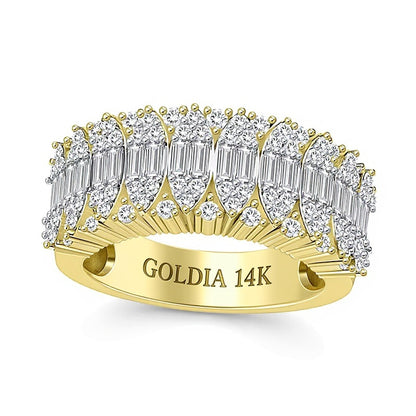 1.0 CT. TW Multi-Diamond Band in 14K Gold