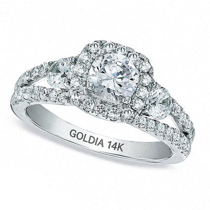 1.63 CT. TW Diamond Engagement Ring in 14K White Gold (I/I1)