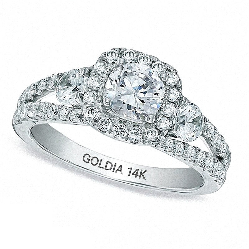 1.63 CT. TW Diamond Engagement Ring in 14K White Gold (I/I1)