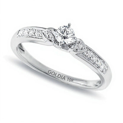 0.2 CT. TW Diamond Promise Ring in 10K White Gold