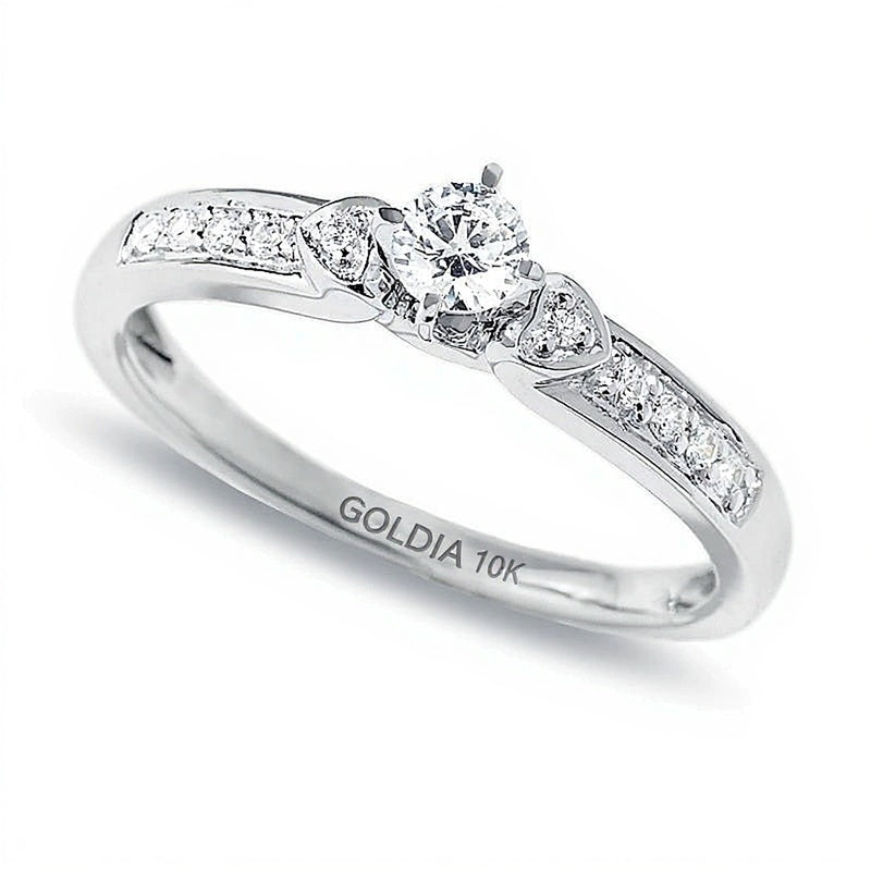0.2 CT. TW Diamond Promise Ring in 10K White Gold