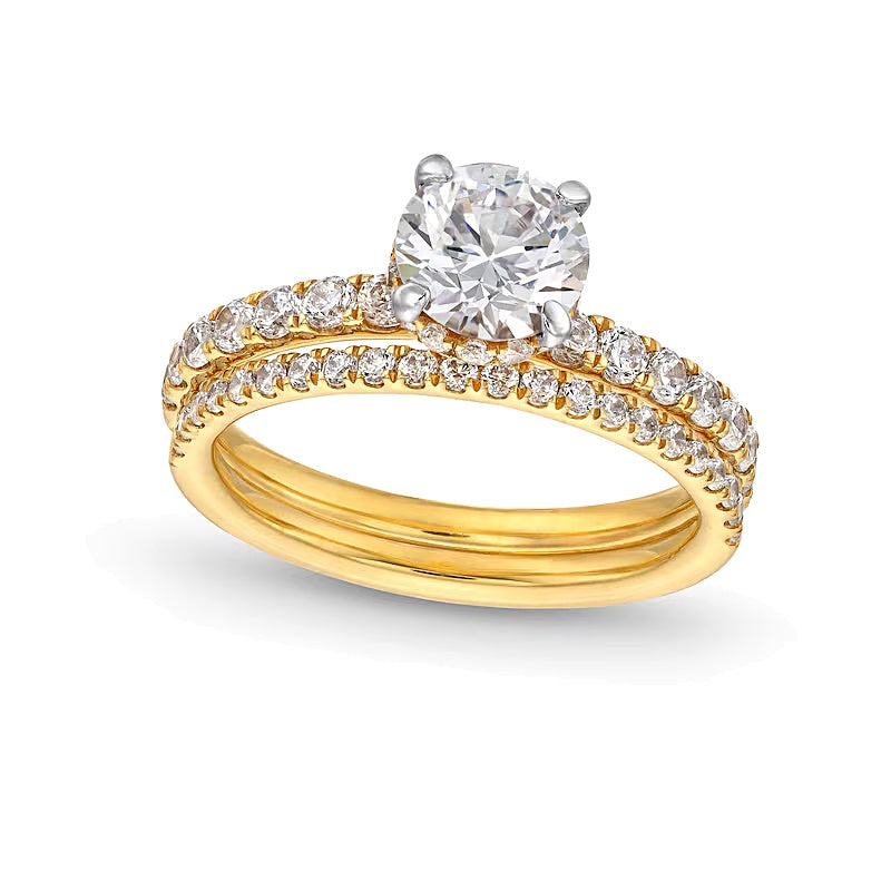 1.75 CT. TW Lab-Grown Diamond Bridal Set in 14K Gold (F/SI2)