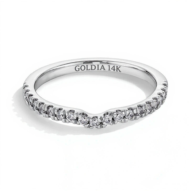 0.25 CT. TW Lab-Grown Diamond Contour Band in 14K White Gold (F/SI2)