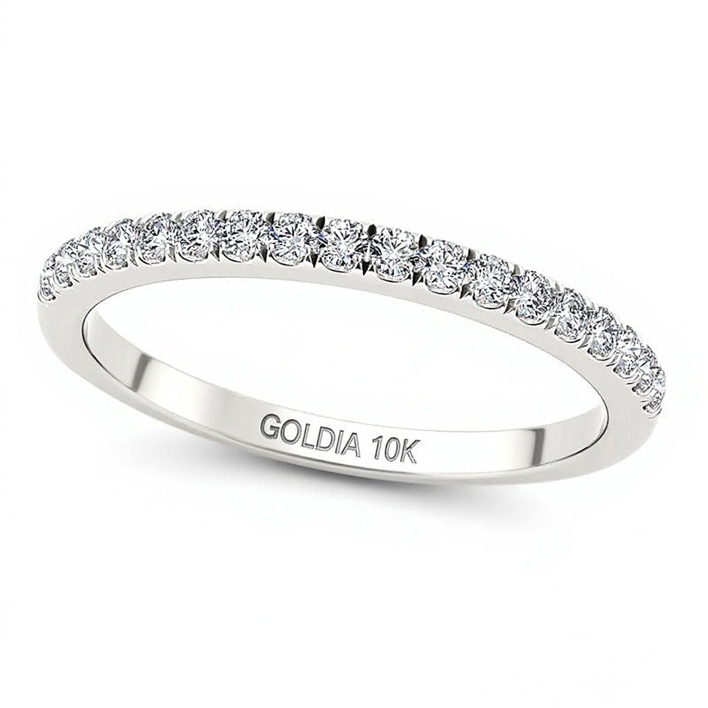 0.33 CT. TW Diamond Wedding Band in 10K White Gold