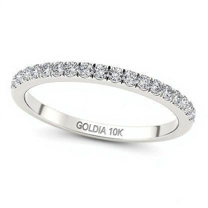 0.33 CT. TW Diamond Wedding Band in 10K White Gold