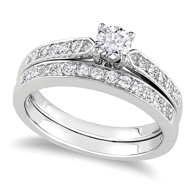 0.5 CT. TW Diamond Bridal Set in Sterling Silver