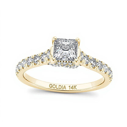0.75 CT. TW Princess-Cut Diamond Engagement Ring in 14K Gold