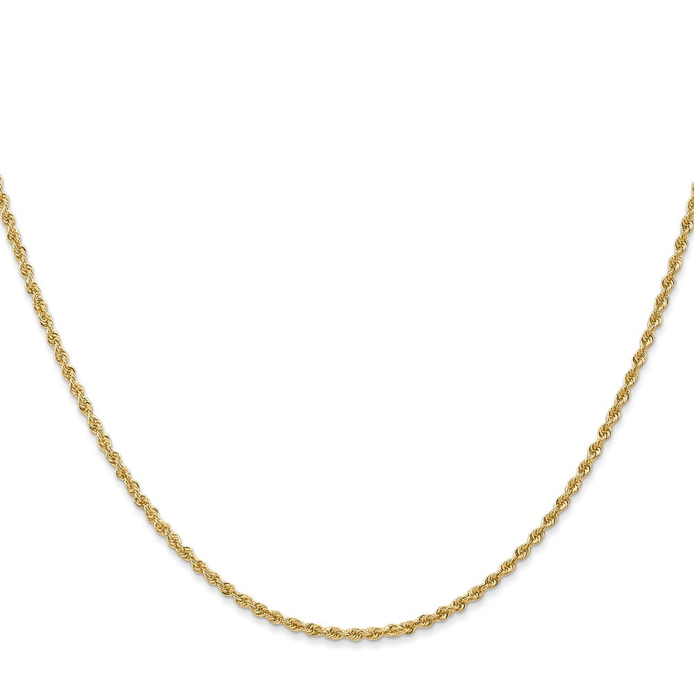 14k Yellow Gold 1.5mm Regular Rope with Lobster Clasp Chain Children's Necklace