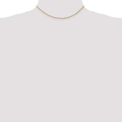 14k Yellow Gold 14 inch 1.5mm Regular Rope with Lobster Clasp Chain
