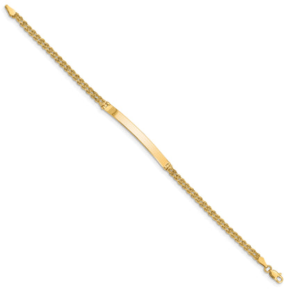 14k Yellow Gold Two Strand Rope ID Bracelet
