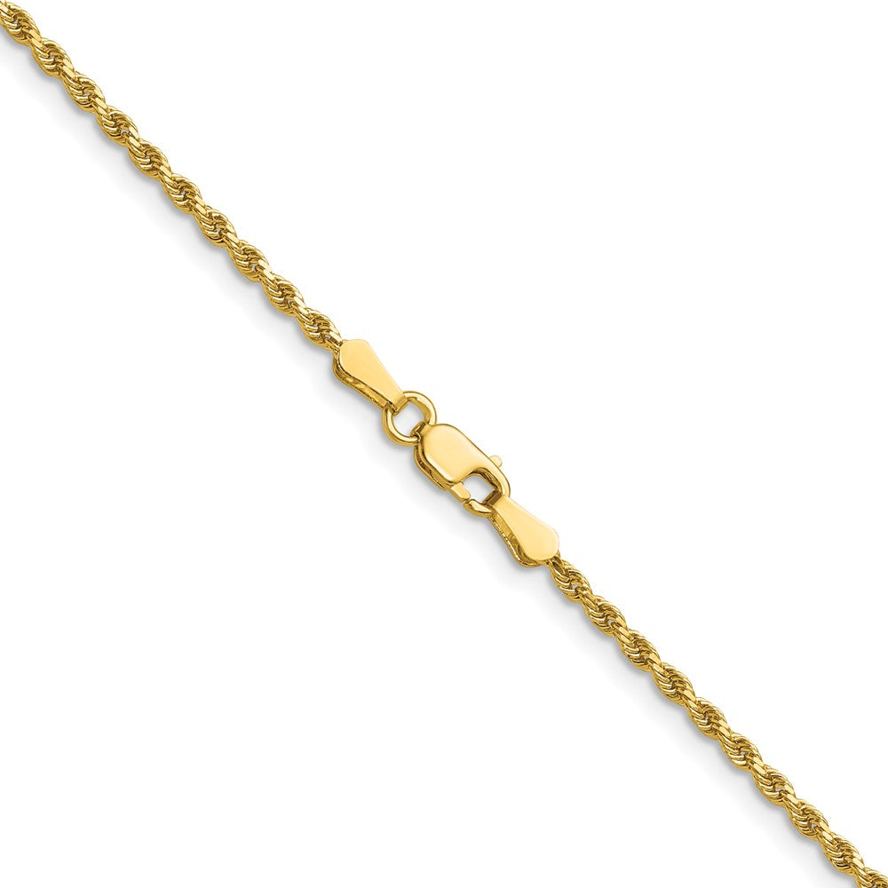 14k Yellow Gold 36 inch 1.75mm Diamond-cut Rope with Lobster Clasp Chain Necklace