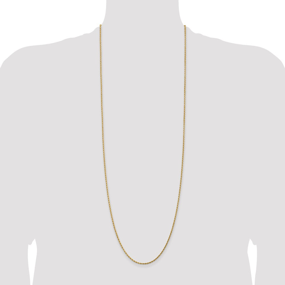 14k Yellow Gold 36 inch 1.75mm Diamond-cut Rope with Lobster Clasp Chain Necklace