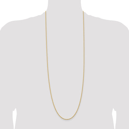 14k Yellow Gold 36 inch 2mm Regular Rope with Lobster Clasp Chain Necklace