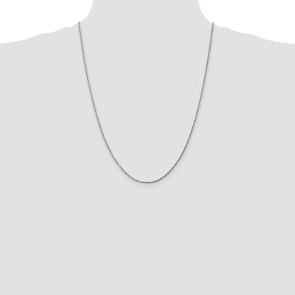 10K White Gold 1.75mm Diamond-Cut Rope Chain