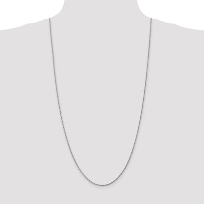 10K White Gold 1.75mm Diamond-Cut Rope Chain