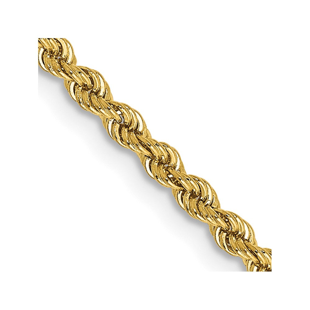 14k Yellow Gold 36 inch 2.25mm Regular Rope with Lobster Clasp Chain Necklace