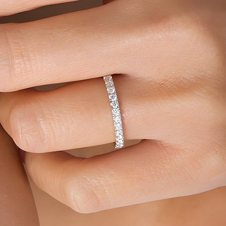 0.38 CT. TW Diamond Wedding Band in 10K White Gold