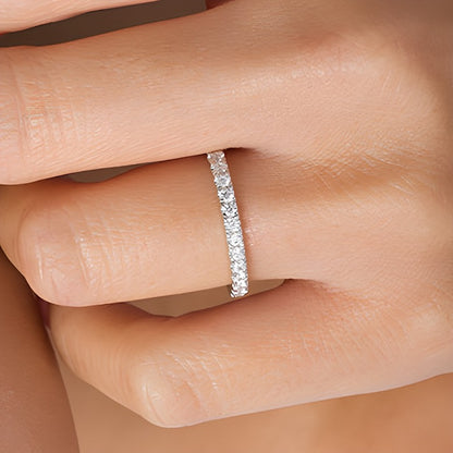 0.38 CT. TW Diamond Wedding Band in 10K White Gold
